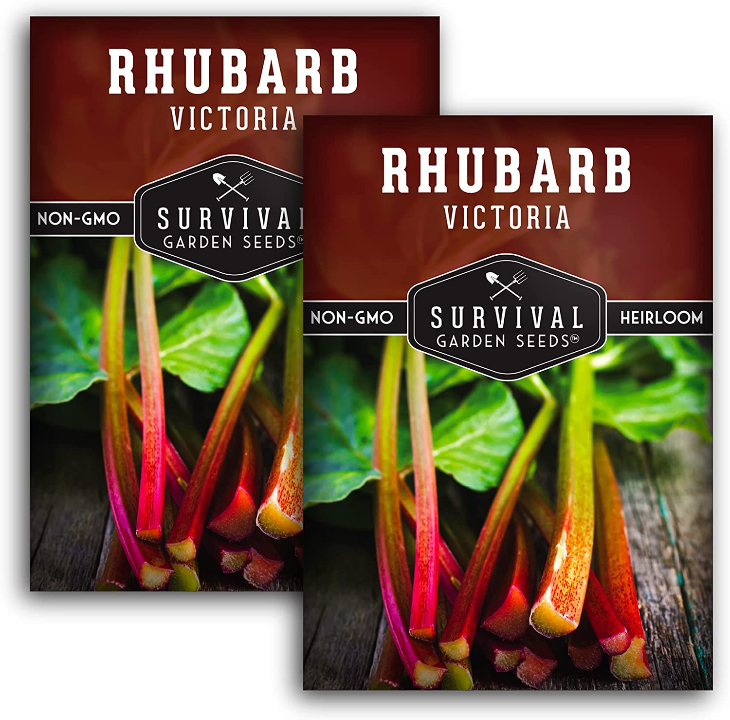 2 Packs Victoria Rhubarb Seeds - Non-GMO Heirloom Full Sun Perennial Vegetable - image 1 of 6