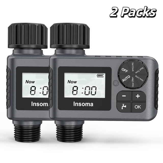 Outside Timer 2 Packs Water Timer for Outdoor Garden Hose, Water Sprinkler Timer with ...
