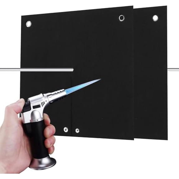 2 Packs Welding Blanket Fireproof, Opening Shape Welding Mat, Heat Resistant Solder Blanket Up To 1800F, Flame Retardant Carbon Felt Heat Shield Mat for Solder Plumbers HVAC Torch Protector