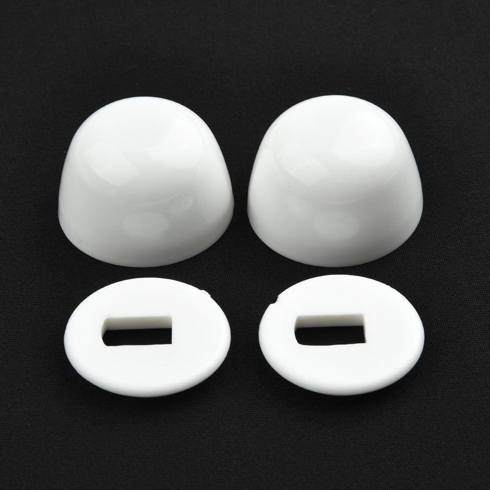 2 Packs White Toilet Bolt Caps Toilet Seat Floor Bolts Caps Universal