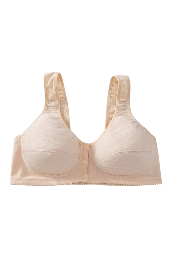 2 Packs Womens Bras Front Close T Back Plus Size Seamless Unlined Large Bust Underwear