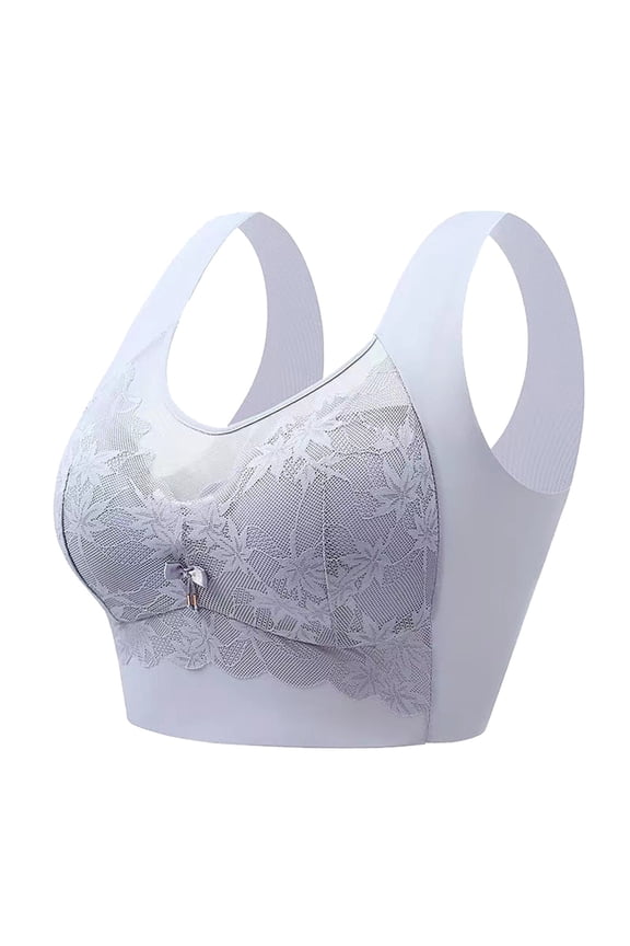 2 Packs Womens Bras Large Chest Anti Sagging Side Breasts Style Without Steel Rings Underclothes