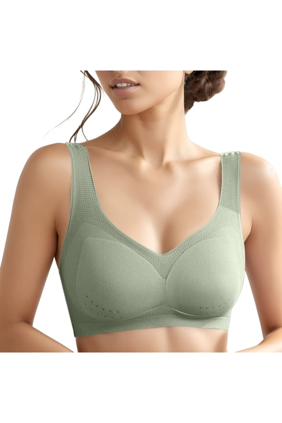 2 Packs Womens Bras Mesh Hole Cup Ultra Traceless Ice Silk Large Size Without Steel Rim Underclothes