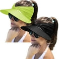 thumbnail image 1 of 2 Packs Womens Sun Visor Hat Wide Brim Summer UPF 50+ UV Protection Beach Sport Cap, 1 of 8