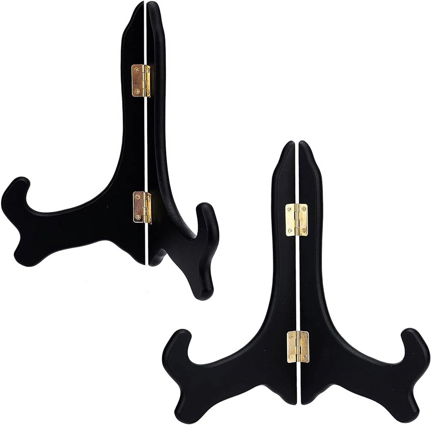 2 Packs Wooden Display Stand Black Easels Plate Holders for Home ...