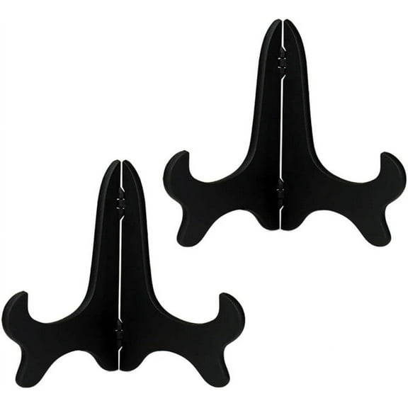 2 Packs Wooden Plate Stands for Display, Plate Holder Display Stand, Picture Stand Easels, Tabletop Art Holder, Decorative Book Dish Stand(9in)