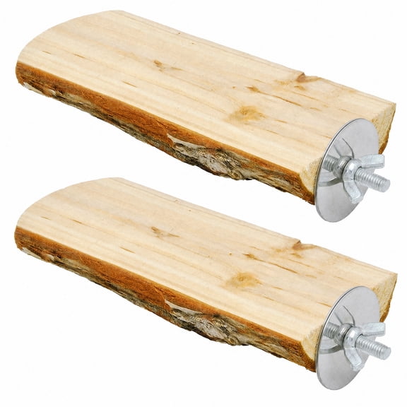 2 Packs Wooden Platform for Birds Parrot Cage Perch, Wooden Parakeet Cage Accessories Playing Gyms Exercise for Parakeet Small Bird