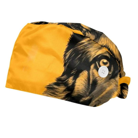 2 Packs Working Caps with Button and Sweatband, Shepherd Dog Adjustable Working Hats for Women Men