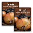 thumbnail image 1 of 2 packs Yellow Sweet Spanish Onion Seed - Long-Day Onions - Heirloom Biennial Full Sun Vegetable, 1 of 8