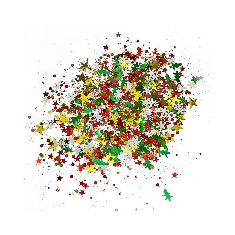 2 Packs of 20G Christmas Sequins Glitter Powder Sequins Decor (Random