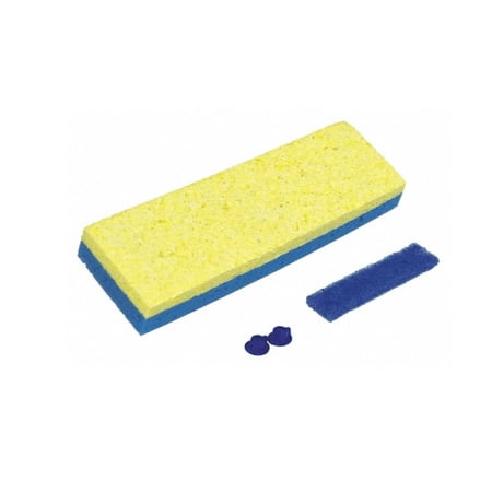 2 Packs of Cellulose Sponge Mop Head, Yellow