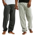 thumbnail image 1 of 2 Packs of Cottonbell Men's Knitted Sweat Pajama Cozy Pants with Drawstring, 1 of 3