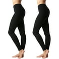 thumbnail image 1 of 2 Packs of Zenana Women Premium Cotton High Waist Full Ankle Length Leggings, 1 of 4