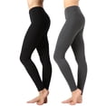 thumbnail image 1 of 2 Packs of Zenana Women Premium Cotton High Waist Full Ankle Length Leggings, 1 of 4