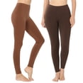 thumbnail image 1 of 2 Packs of Zenana Women Premium Cotton High Waist Full Ankle Length Leggings, 1 of 5