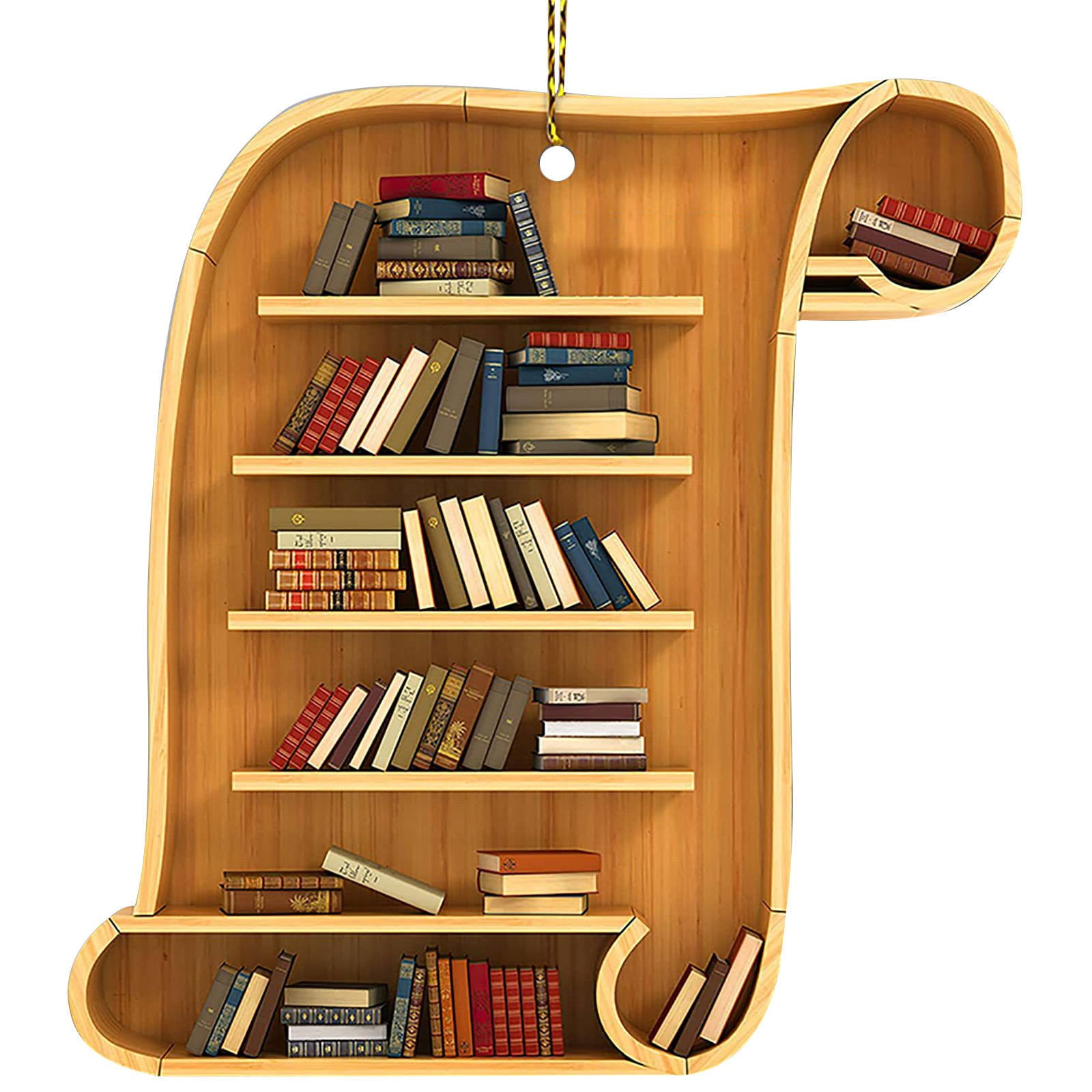 2 Packs by pugeha Hangs,Book Lovers Heart Decorations Reading Books