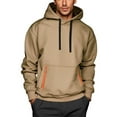 thumbnail image 1 of 2 Pacs Hoodies for Mens Quarter Zip Pullover Sweater Blouses Ultra Soft Textured Long Sleeve Sweatshirt Withkangaroo Pocket Casual Warm Athletic Stretch Tactical Pants 2 Pieces Outfits, 1 of 3