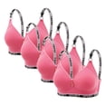 thumbnail image 1 of 2 Pacs Sports Letter Bras for Womens Full Coverage Shelf Support Push-Up Bras One Piece Seamless Bra Full Coverage Shelf Bralettes Everyday Wirefree Comfortable Support Underwear, 1 of 2