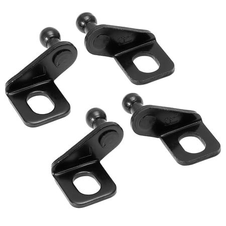 2 Pair 10mm Car Vehicle Ball Studs Mounting Brackets Black for Gas Struts Shocks 42x35x21mm