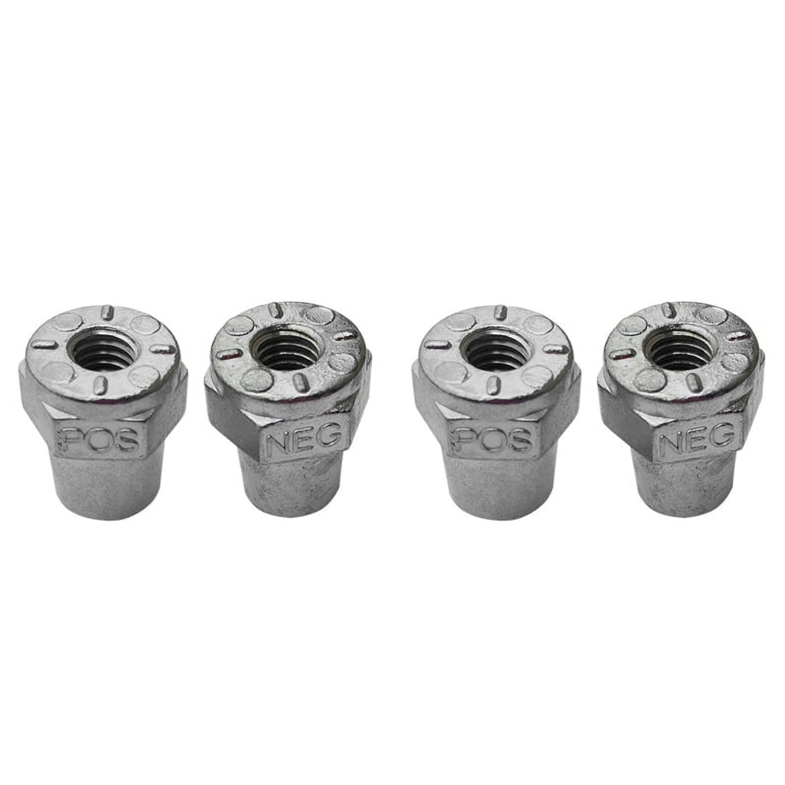 2 Pair 3/8Inch Female Thread Positive Negative Battery Post Terminal Adapters Battery Cable