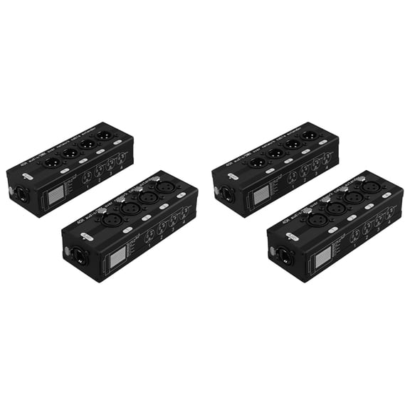 2 Pair 4 Channel XLR/ Audio RJ45 Ethernet Extender XLR Extender Transceiver for Live Stage, Audio Recording Studio