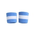 thumbnail image 1 of 2 Pair ( 4 pieces ) 100% Terry Cloth Pair Wristbands, Stripe Sky, 1 of 2