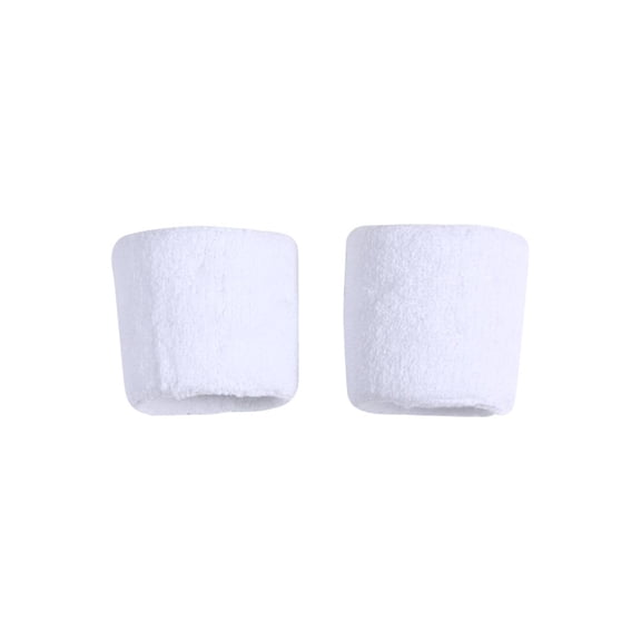 2 Pair ( 4 pieces ) 100% Terry Cloth Pair Wristbands, White