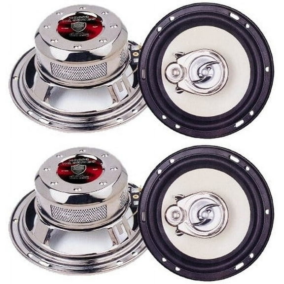 2 Pair Absolute HQ-653 6-1/2" 420 Watts 3-way HQ Series Speakers Built-in Crossovers