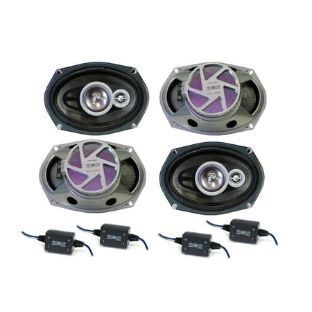 2 Pair Absolute USA PRO6993 Pro Series 6x9" 3 Way full-range loudspeakers 6x9" 3 Way full-range loudspeakers Car Speakers 600 Watts Max Power