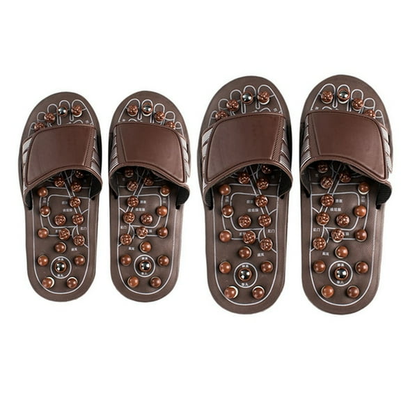 2 Pair Acupressure Foot Massager Massage Slippers Shoes Reflexology Sandals Relief Plantar Fasciitis Arthritis, M & S