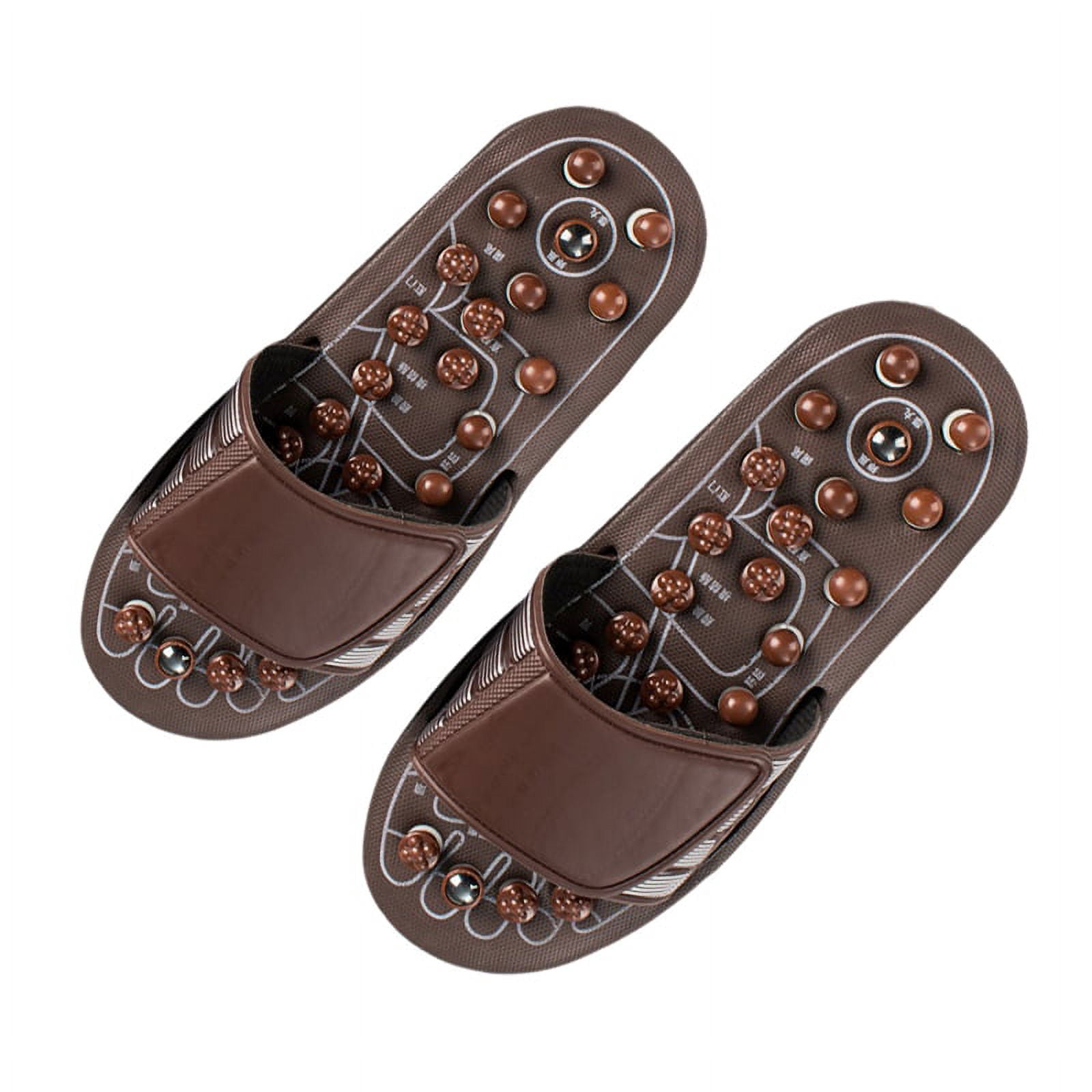 2 Pair Acupressure Foot Massager Massage Slippers Shoes Reflexology Sandals Relief Plantar Fasciitis Arthritis for Men Women, S & L