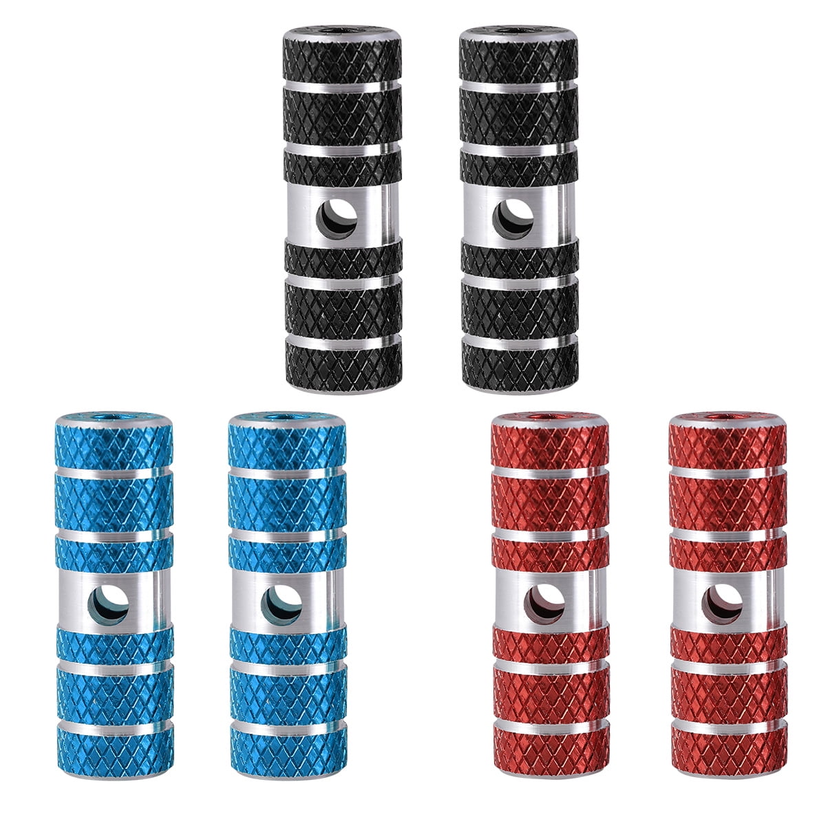 2 Pair Aluminum Alloy Bike Cylinder Seat Axle Stunt Pegs for Mountain