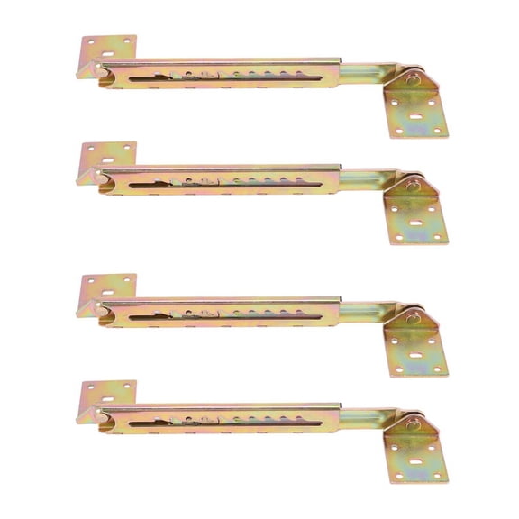 2 Pair Angle Lifting Rod Desk 10 Gear Adjusting Hinge Angle Hinge WITH Bracket,2 Pair x Adjustable Angle Hinge,Bronze Tone