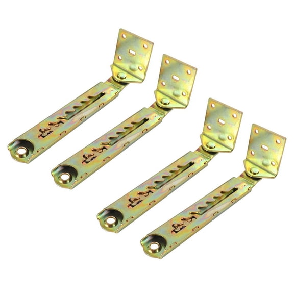 2 Pair Angle Lifting Rod Desk 7 Gear Adjusting Hinge Angle Hinge with Bracket,2 Pair x Adjustable Angle Hinge,Bronze Tone