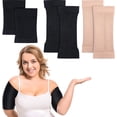 thumbnail image 1 of 2 Pair Arm Sleeves for Plus Size Women, Slim Upper Arm Compression Shapers Wraps, 1 Pair Calf Compression Sleeves Included, 1 of 5