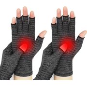 2 Pair Arthritis Gloves Half finger Compression Gloves Muscle pain RSI for Women Men Hand finger Support