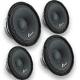 thumbnail image 1 of 2 Pair Audiopipe 8 Mid Bass Loud Speaker 2000W 8 ohms 2 Voice Coil Black, 1 of 7