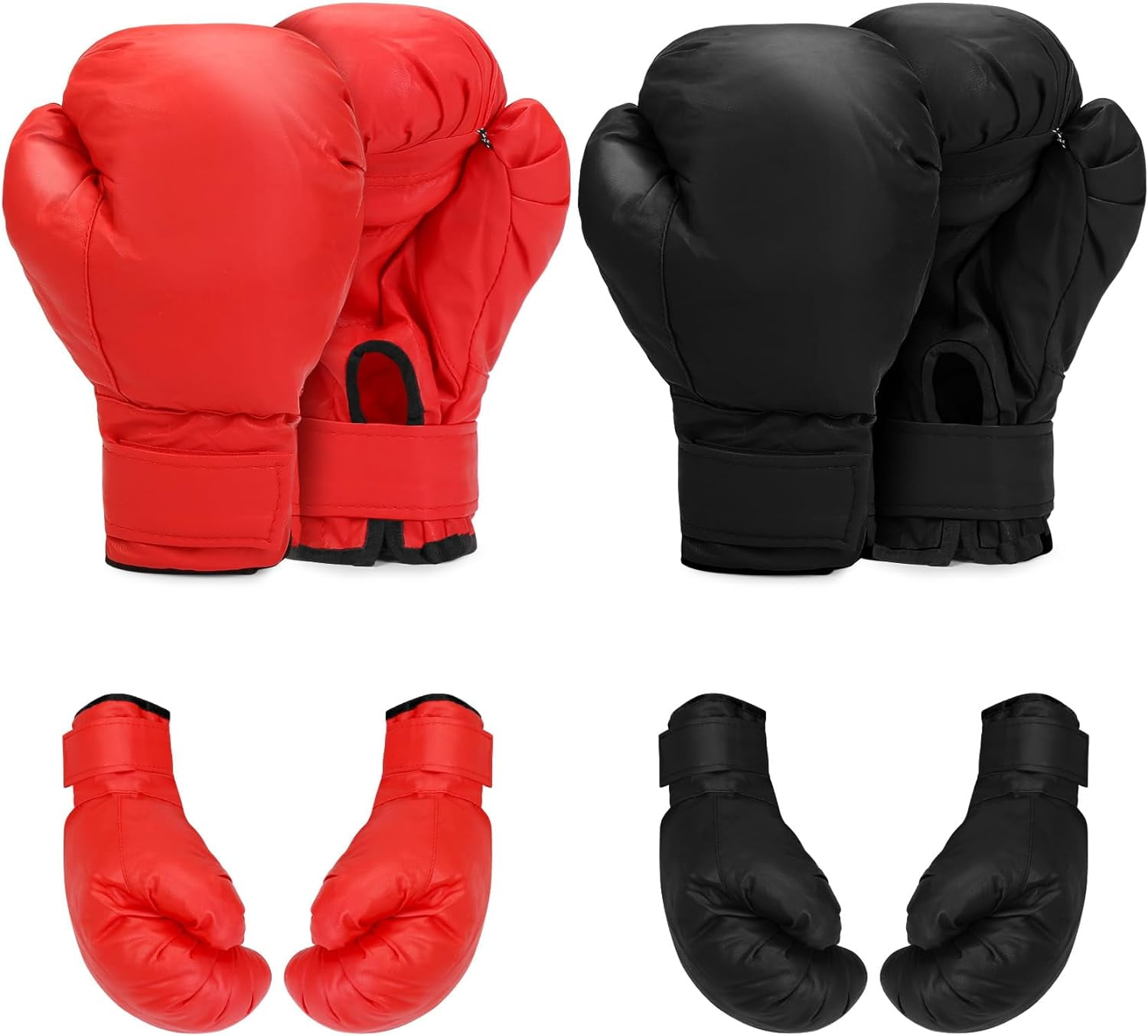 2-Pair Boxing Gloves for Men and Women, Suitable for Beginners and Children, Professional Shockproof Leather Sparring and Training Glove Set