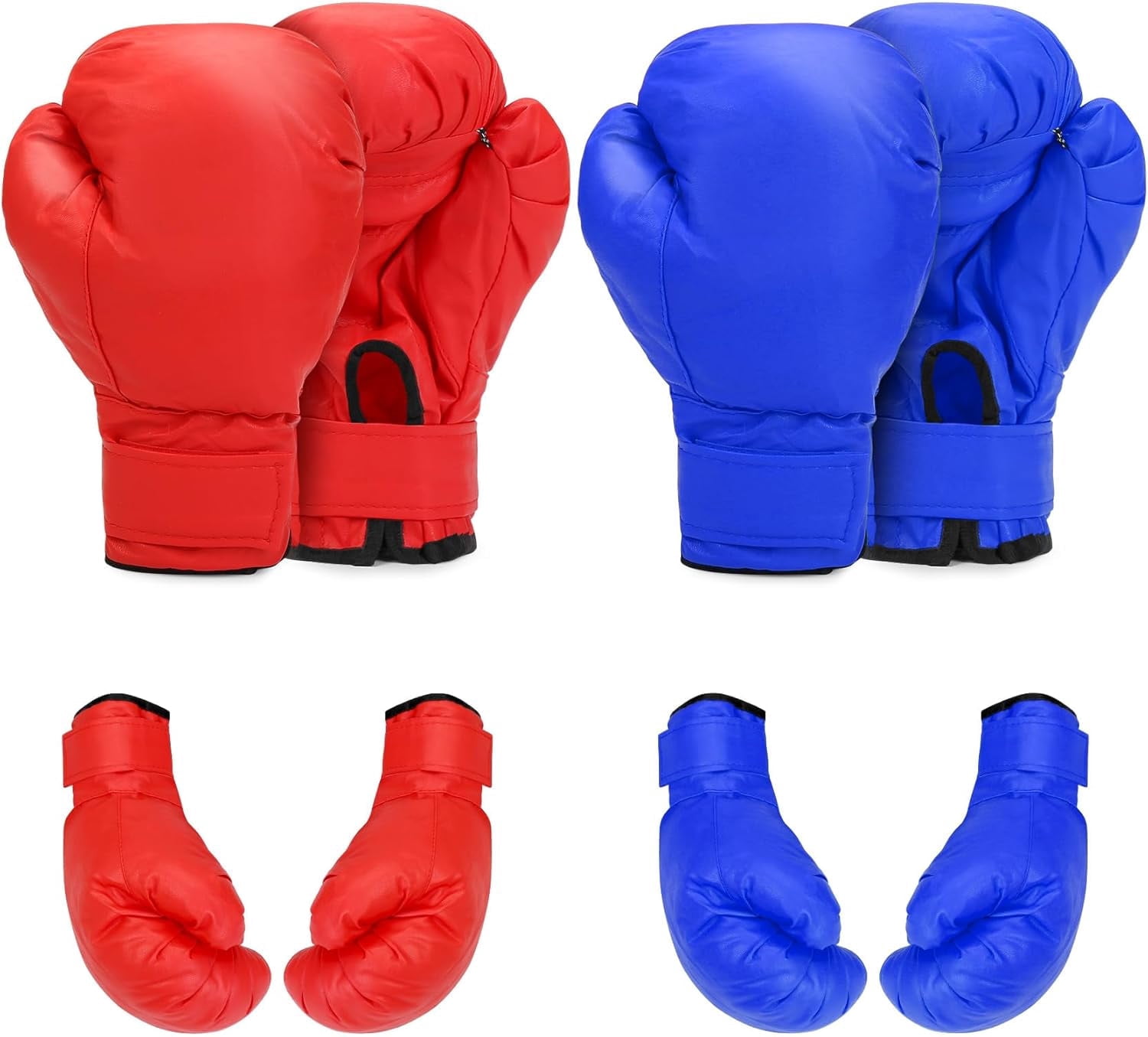 2-Pair Boxing Gloves for Men and Women, Suitable for Beginners and Children, Professional Shockproof Leather Sparring and Training Glove Set