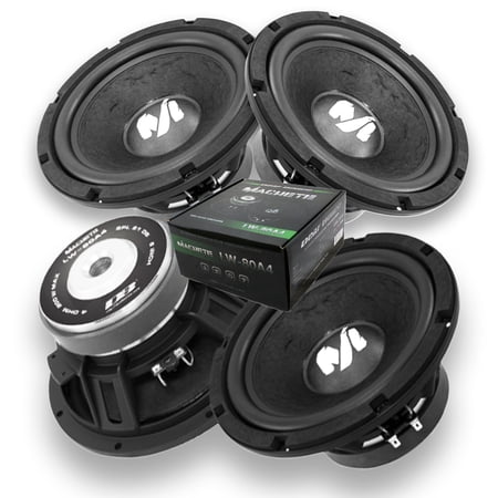 2 Pair Deaf Bonce Machete Series LW-80A4 Mid-Bass 8" 400W 4-Ohm Speakers New