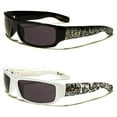thumbnail image 1 of 2 Pair Deal 9003 Locs 1- White w/ Black BANDANA & Black w/ Silver BANDANA Smaller adult size  Gangster Shades, 1 of 1