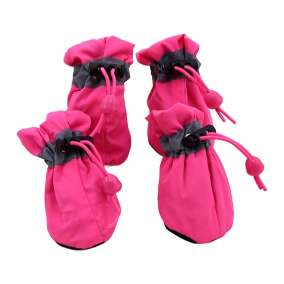 2 Pair Dog Socks Feet Covers Pet Winter Shoes SkidProof Soles Outdoor Booties Walking Booties for Large to Small Pet