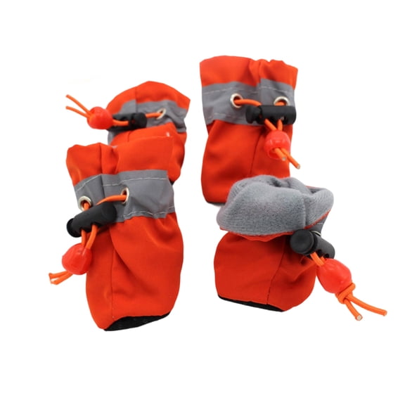 2 Pair Dog Socks Feet Covers Pet Winter Shoes SkidProof Soles Outdoor Booties Walking Booties for Large to Small Pet