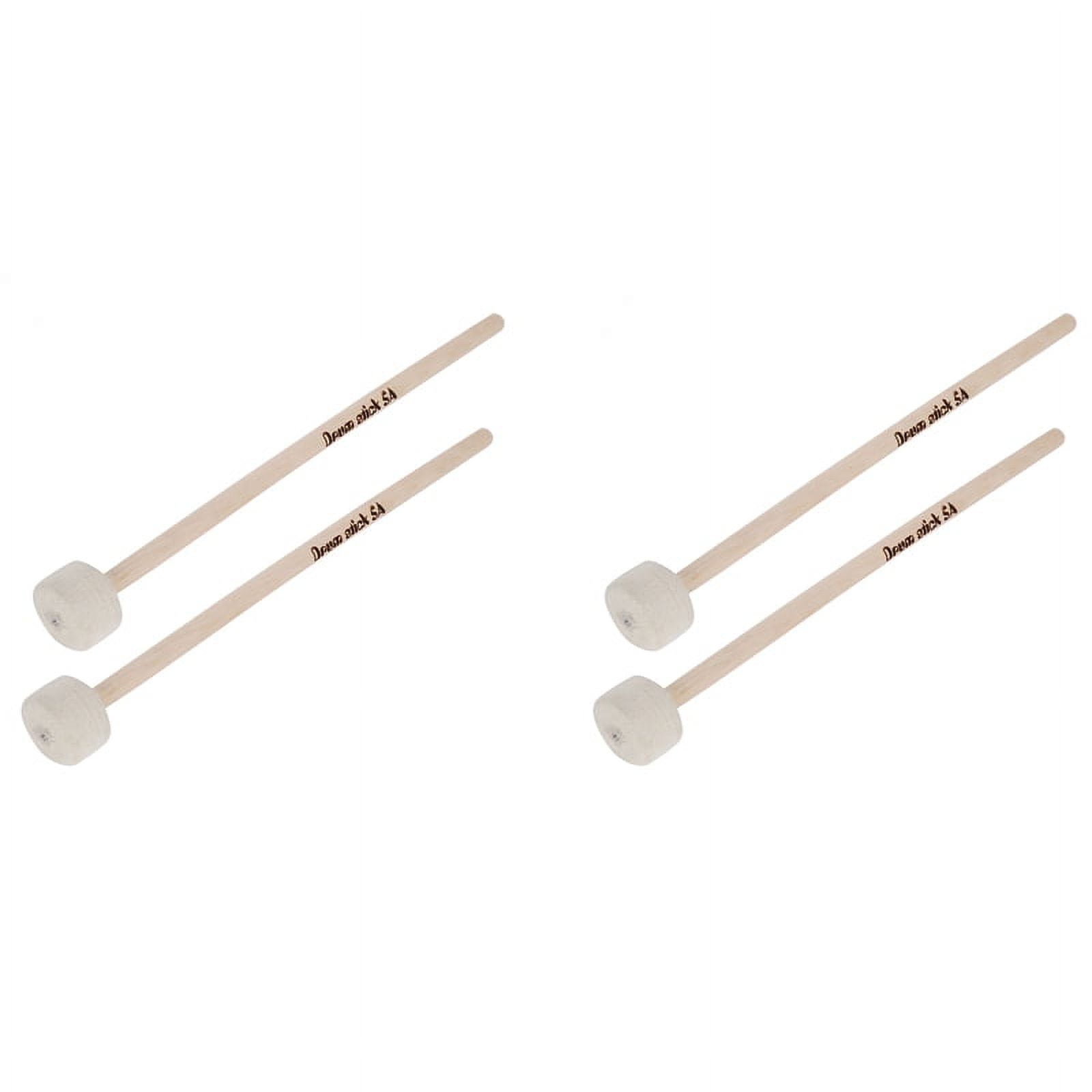 2 Pair Drum Mallet Stick Felt Mallet Timpani Stick Big Drum Hammer Timpani Mallet for Percussion Instrument