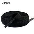 thumbnail image 1 of 2 Pair Flat Shoe Laces for Sneakers, 29 Colors Shoelaces for Sneakers, Athletic Shoelaces in 6 Different Lengths, black, 47" / 120cm, 1 of 6