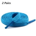 thumbnail image 1 of 2 Pair Flat Shoe Laces for Sneakers, 29 Colors Shoelaces for Sneakers, Athletic Shoelaces in 6 Different Lengths, lake blue, 39" / 100cm, 1 of 6