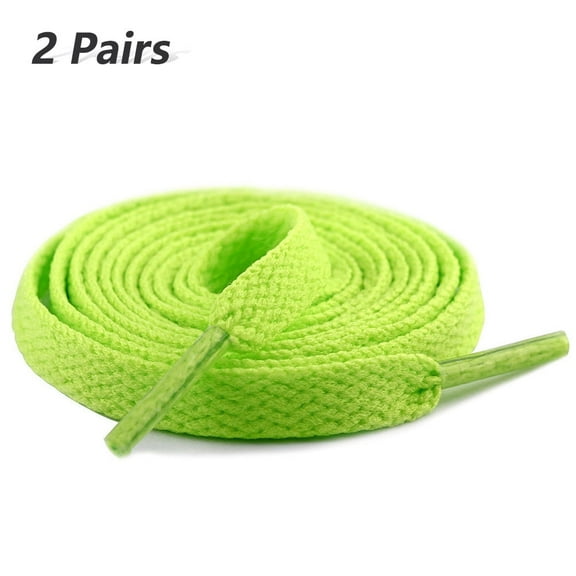 2 Pair Flat Shoe Laces for Sneakers, 29 Colors Shoelaces for Sneakers, Athletic Shoelaces in 6 Different Lengths, olive green, 32" / 80cm