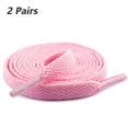 thumbnail image 1 of 2 Pair Flat Shoe Laces for Sneakers, 29 Colors Shoelaces for Sneakers, Athletic Shoelaces in 6 Different Lengths, pink, 47" / 120cm, 1 of 6