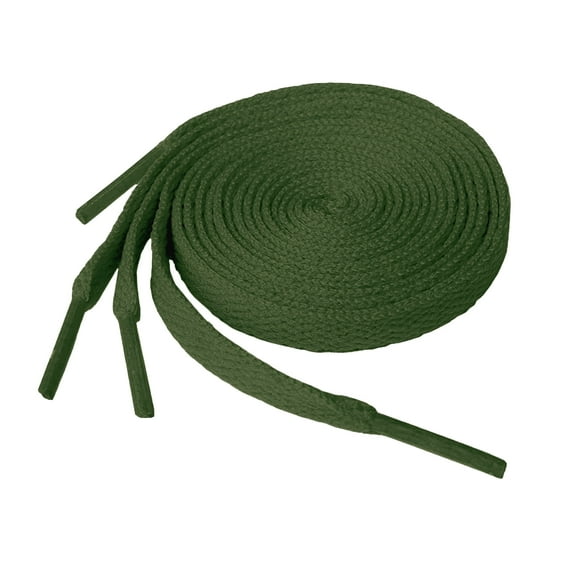 2 Pair Flat Shoe laces 5/16" Wide Shoelaces for Athletic Running Sneakers Shoes Boot Strings Army Green,54 inch (137 cm)