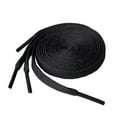 thumbnail image 1 of 2 Pair Flat Shoe laces 5/16" Wide Shoelaces for Athletic Running Sneakers Shoes Boot Strings Black,30 inch （76 cm）, 1 of 5